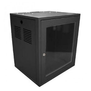 RACK 19POL X 16U X 550MM FECHADO PAREDE PRETO - ESU PORTA VID