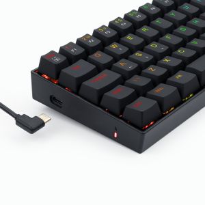 TECLADO MECANICO GAMER DRAGONBORN RGB PRETO SWITCH AZUL ABNT K630RGB
